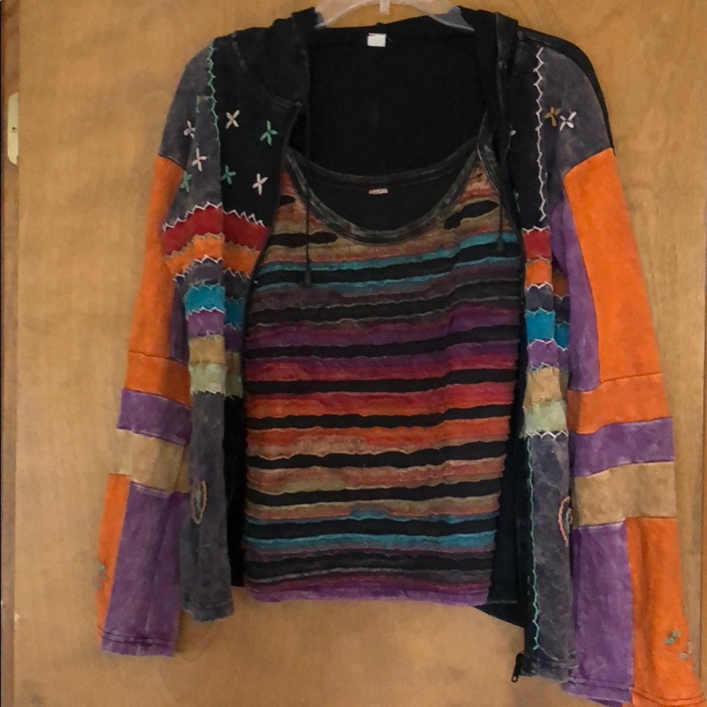 Nepal full zip hoodie with tank.